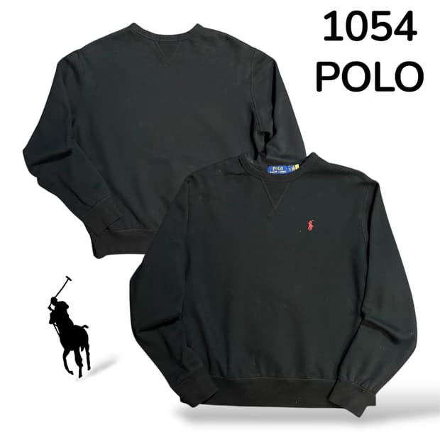 폴로 블랙 맨투맨 L