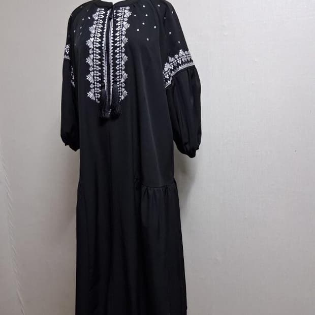 일본수입 Masamu Satami 검정 에스닉 오버핏롱원피스 7788새옷