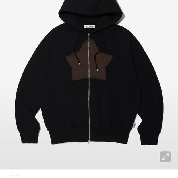 유희 리틀트윈스타 백로고 후드집업 블랙