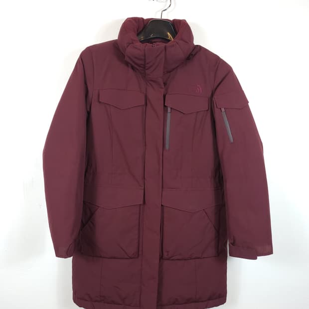 노스페이스 화이트라벨 여성 버건디구스패딩 85-90 S 새제품급