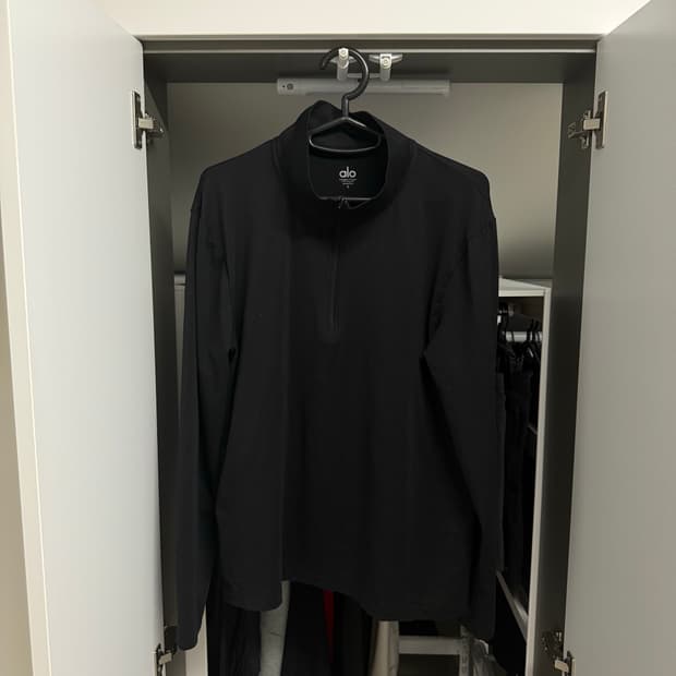 [S] alo yoga 알로요가 하프 집업 블랙