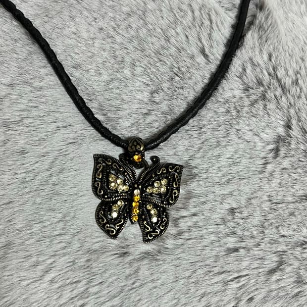 오리엔탈 페어리 나비 팬던트 빈티지 목걸이 