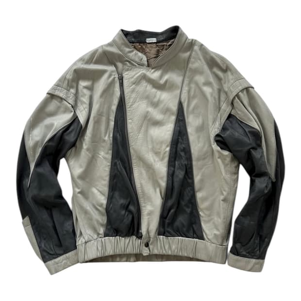 VINTAGE Two-tone panel rider jacket