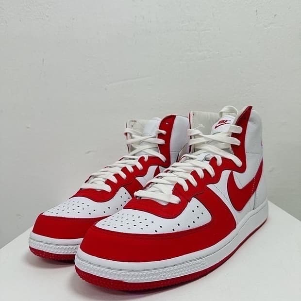 (정품/새상품) 나이키 X 꼼데가르송 남성 레드 터미네이터 하이 스니커즈
