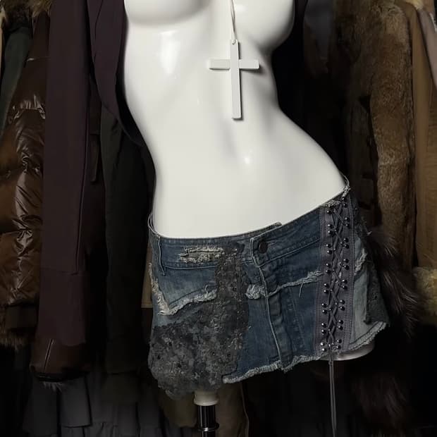 아케호무666 페어리 미니 데님스커트