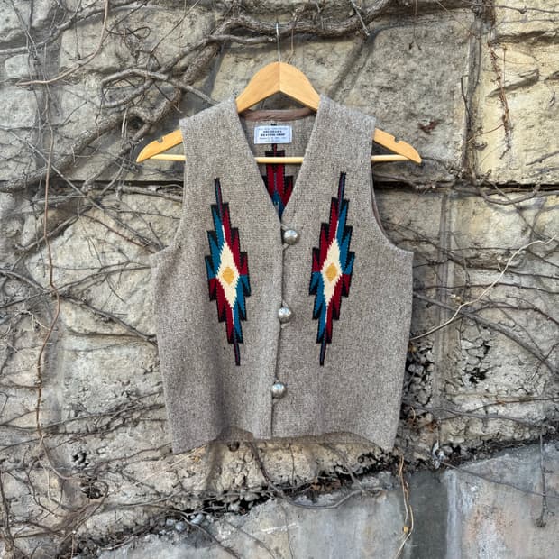 트루히요스 핸드 우븐 울 웨스턴 네이티브 콘쵸버튼 오르테가 치마요 베스트