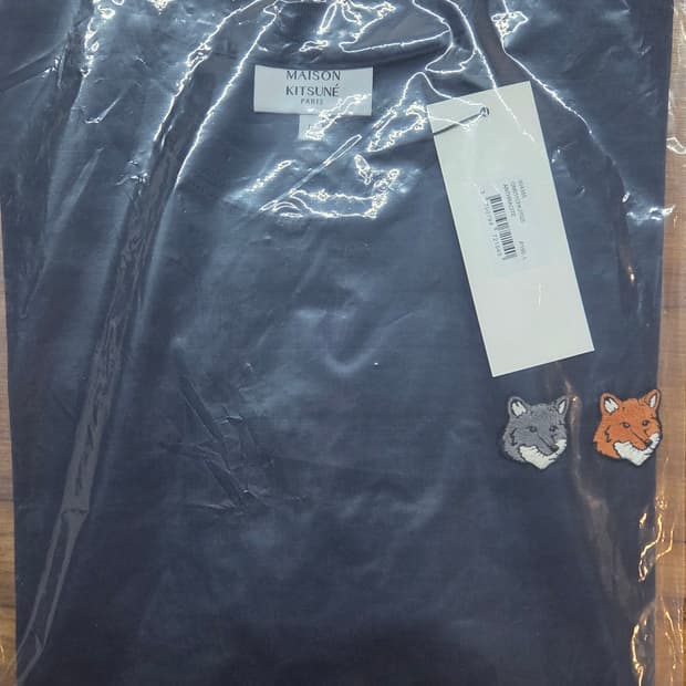 메종 더블폭스 반팔티 네이비L