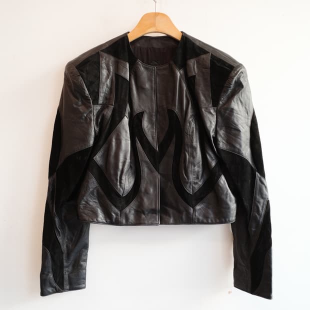 NINA RICCI 니나리치 빈티지 크롭 레더자켓