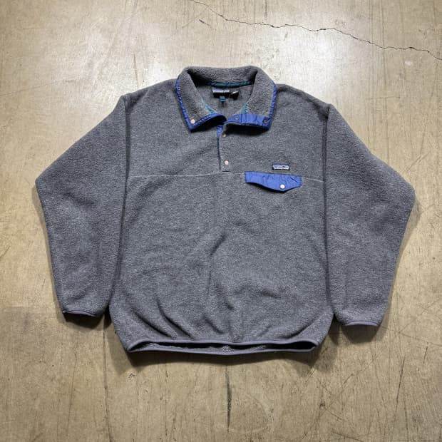 99FW 파타고니아 신칠라 스냅-T 그레이/코발트블루 자메이카