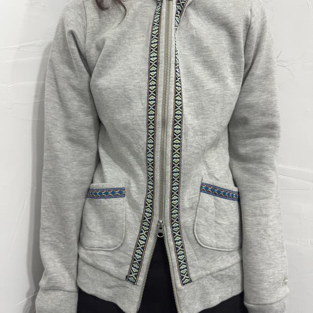 rusty design hood twoway zipup