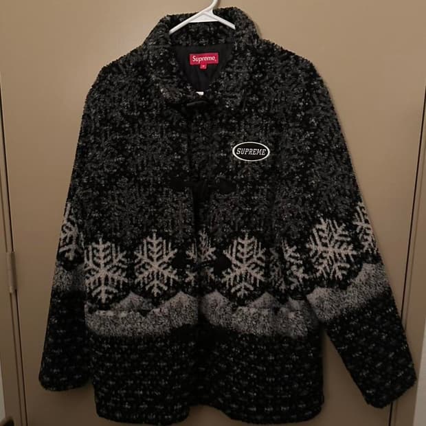 슈프림 스노우플레이크 토글 플리스 자켓
