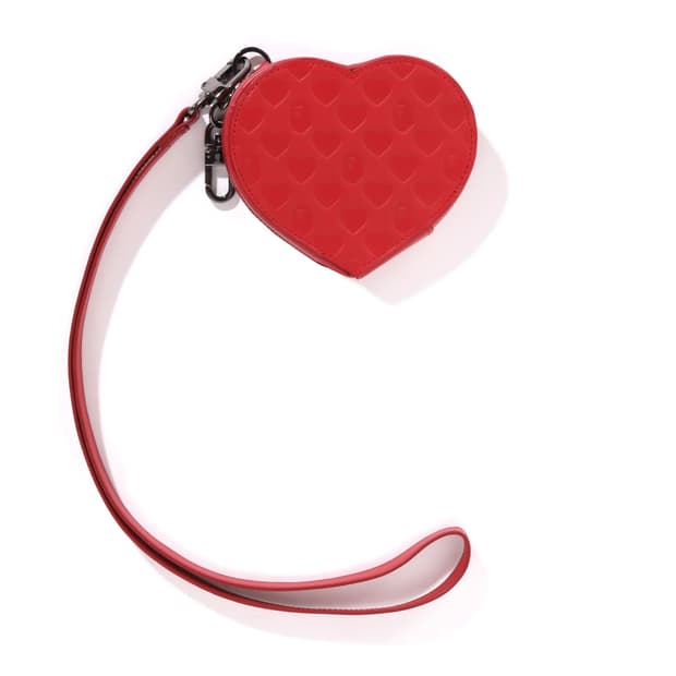 베이프 Bape 하트 파우치 레드