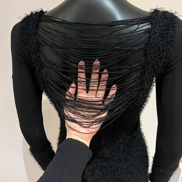 Gothic long top mini dress