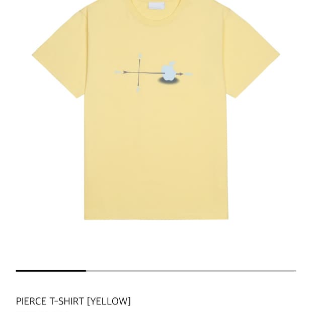 산산기어 PIERCE T-SHIRT [YELLOW]