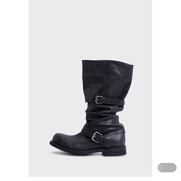 Slouchy Long Boots - Wa shed Black