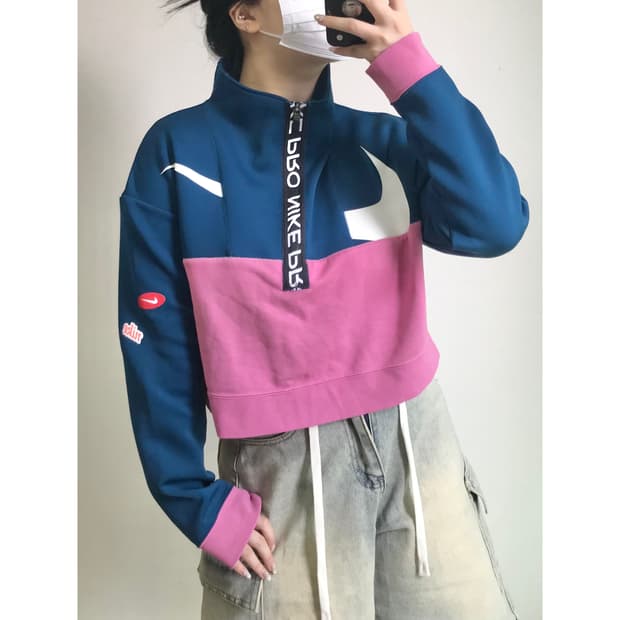 나이키 크롭 트레이닝 아노락 집업 S