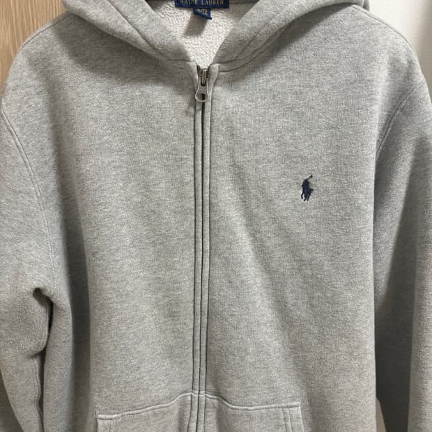 폴로 랄프로렌 보이즈 후드집업 그레이