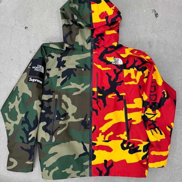 supreme x the north face split shell 자켓