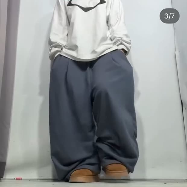 디엠빈티지 소라색 츄바 트레이닝 바지 노기모