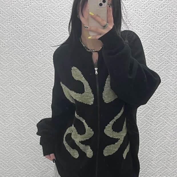 엑스톤즈 스트릿 셀즈 오버핏 투웨이 니트 집업 가디건 110 C06139