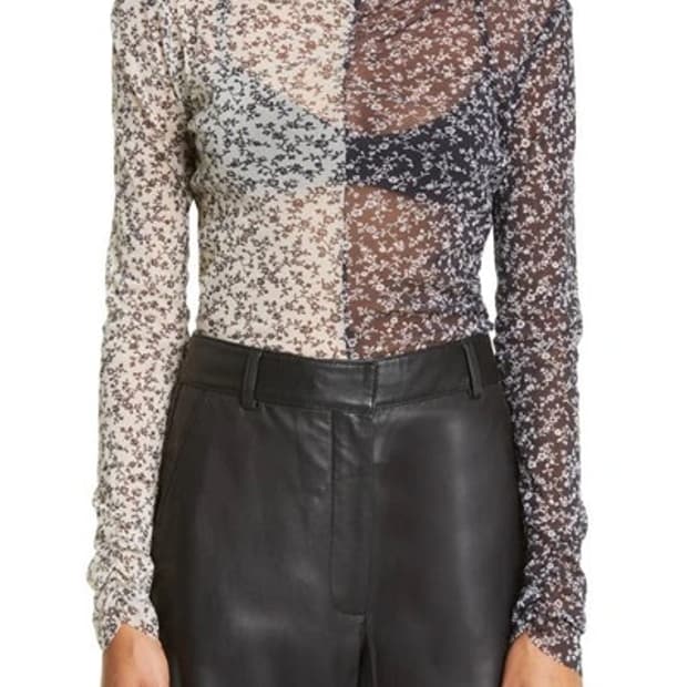 Commission floral mesh top