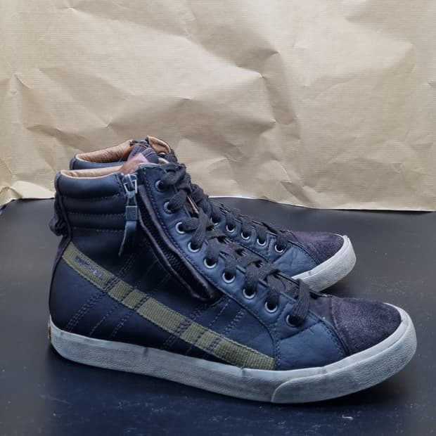 디젤 가죽 하이탑 스니커즈 270