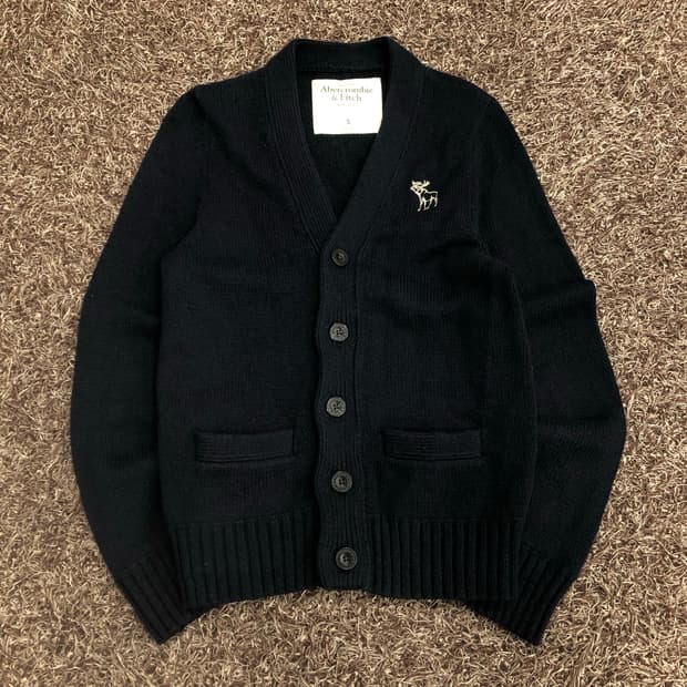 아베크롬비 네이비 울 가디건
