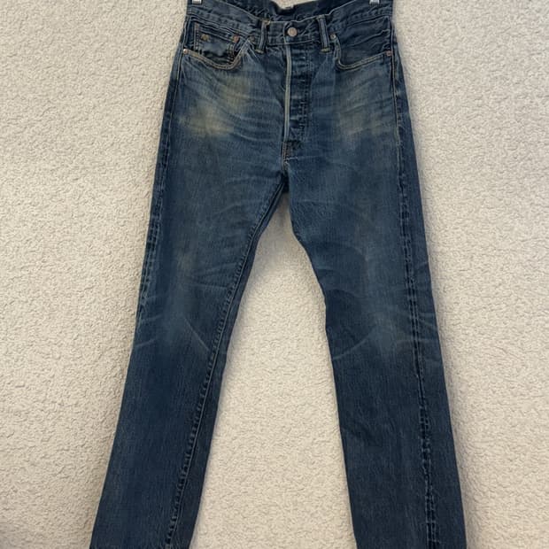 RRL 스트레이트 레그 워싱 데님