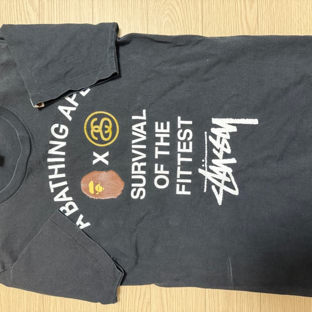 베이프 스투시 빈티지 반팔