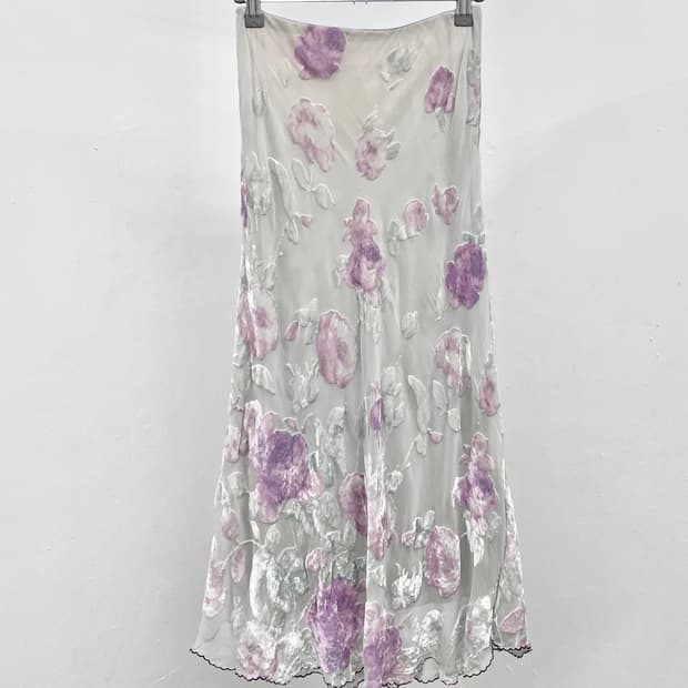 안나모리나리 페어리 실크 플로럴 스커트 *레어