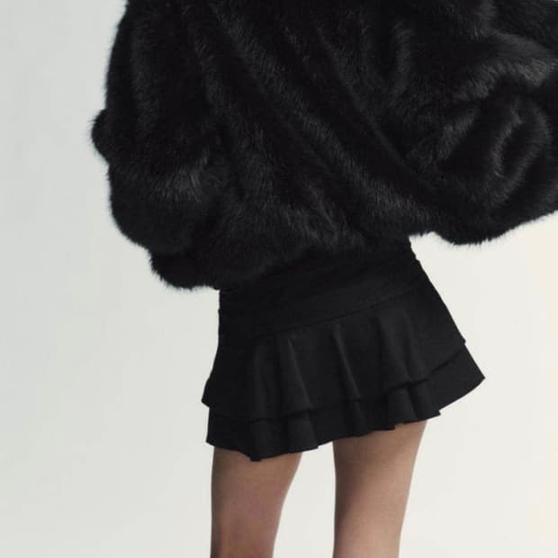 ZARA 자라 러플 스커트 팬츠 블랙 8338/514/800