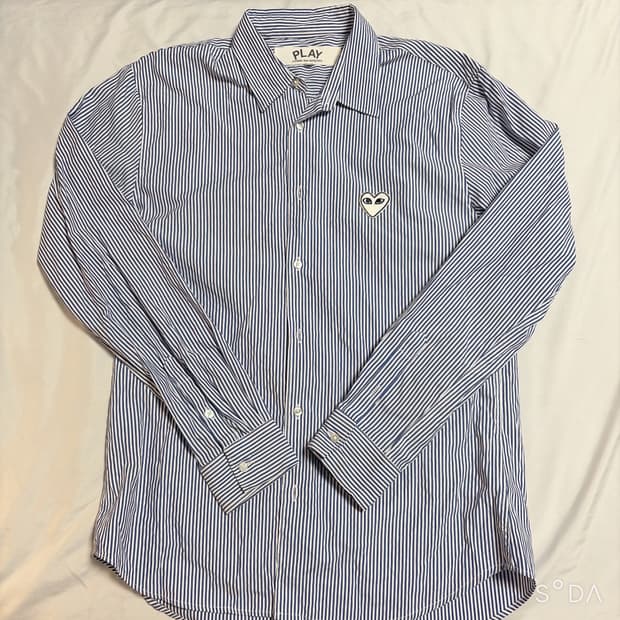 꼼데가르송 플레이 스트라이프 셔츠 XL