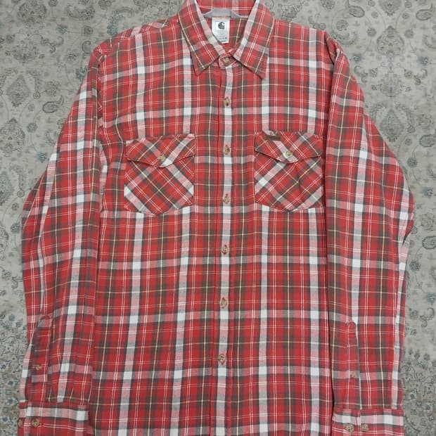 칼하트 플란넬 포켓 체크 셔츠 XL