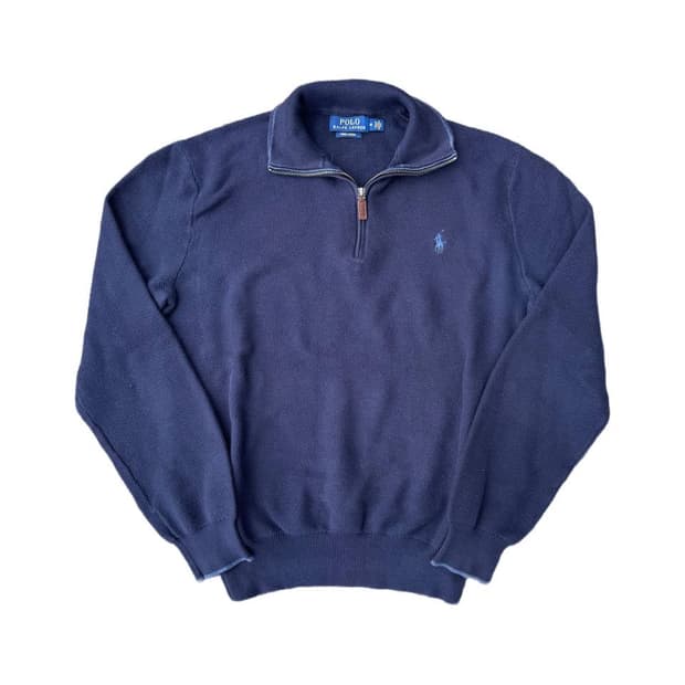 PRL quarter zip cotton sweater