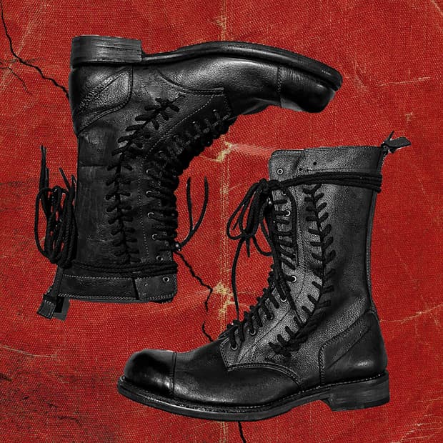 Hiromu takahara 로엔 트리플 레이스업 컴뱃 부츠  270