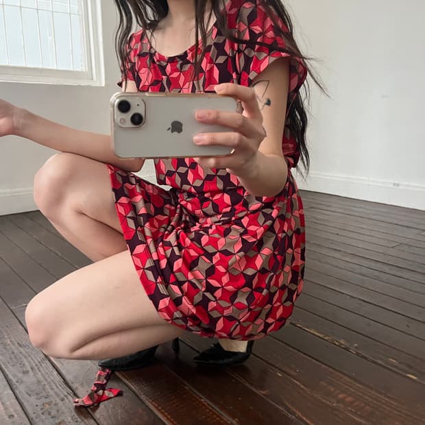 기하학 패턴 드레스