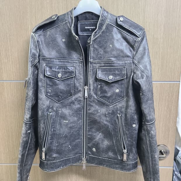 디스퀘어드2 가죽 자켓 46