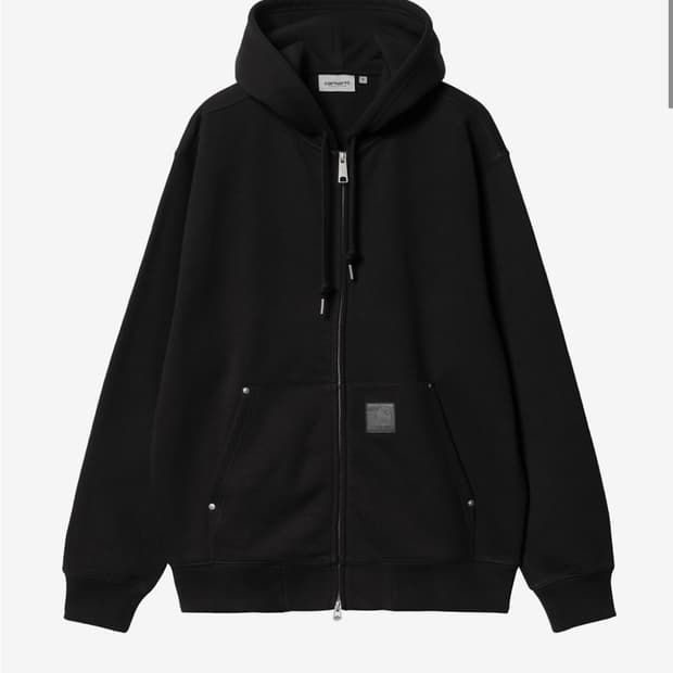 칼하트wip 후디드 웰던 스웻 자켓 블랙