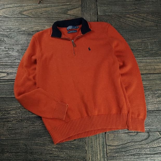 [폴로 랄프로렌] 포니 로고 자수 하프집업 반집업 니트 M18589