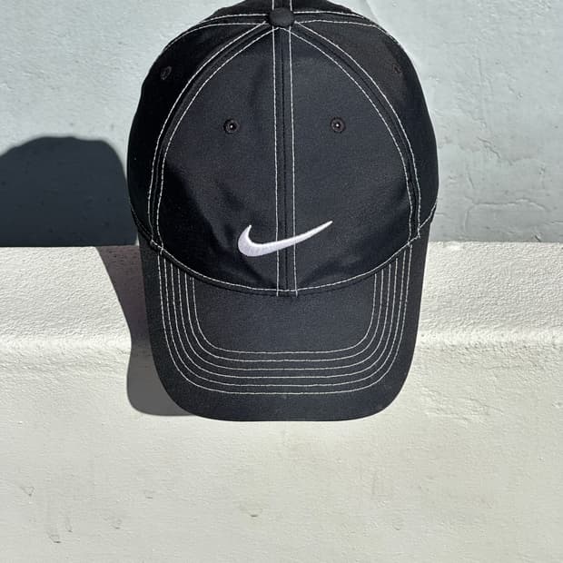 [F] NIKE 나이키 로고 블랙 볼캡 모자 스티치