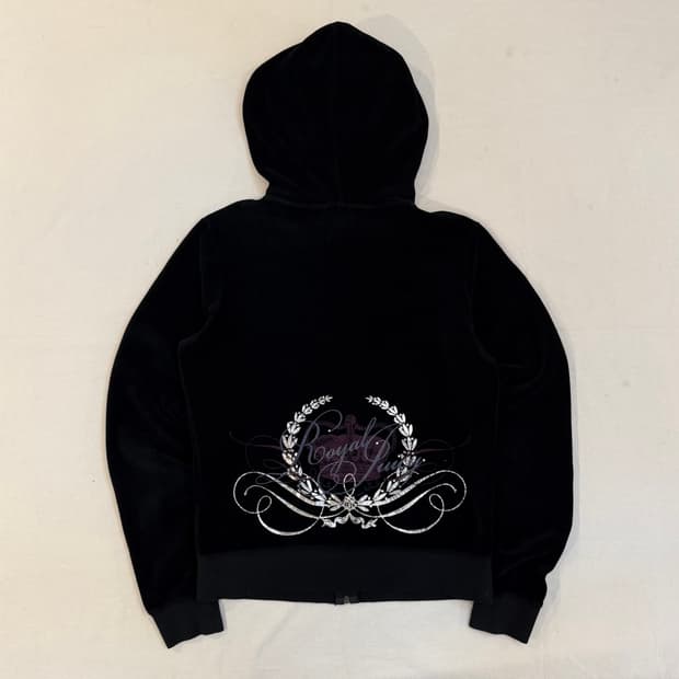 희귀) 쥬시꾸뛰르 대장급 y2k 갸루 벨벳 후드집업