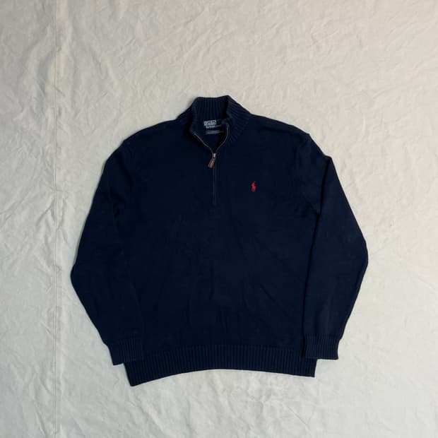 폴로 하프집업 니트