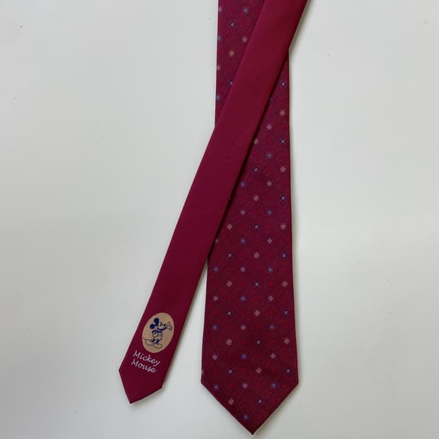 디즈니 캐릭터미키마우스 실크넥타이