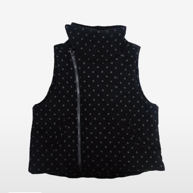 더뮤지엄비지터 도트 푸퍼 베스트 (블랙) s