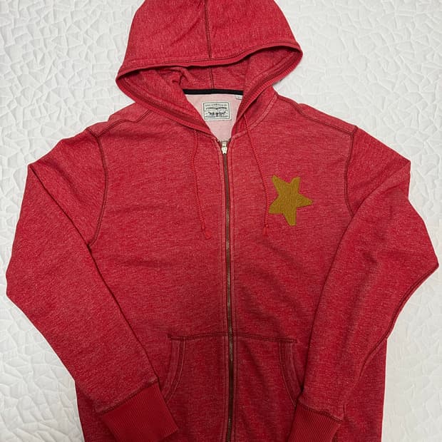Levi's 빨간색 후드 집업 L
