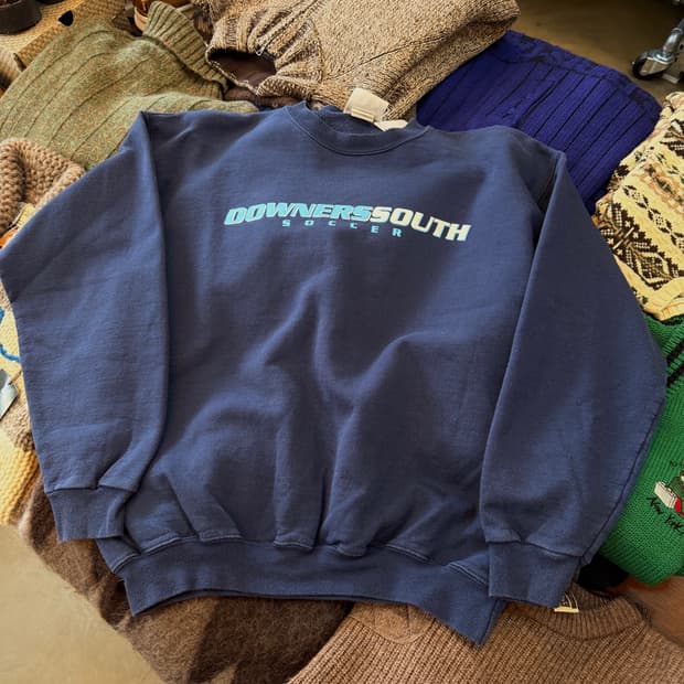 90 ~ 00S 헤인즈 다우너 사우스 사커스웻셔츠 맨투맨 M L