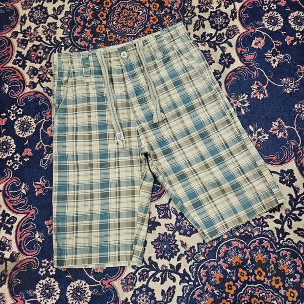 RRJ (ROUGH RIDER JEANS) 체크 반바지