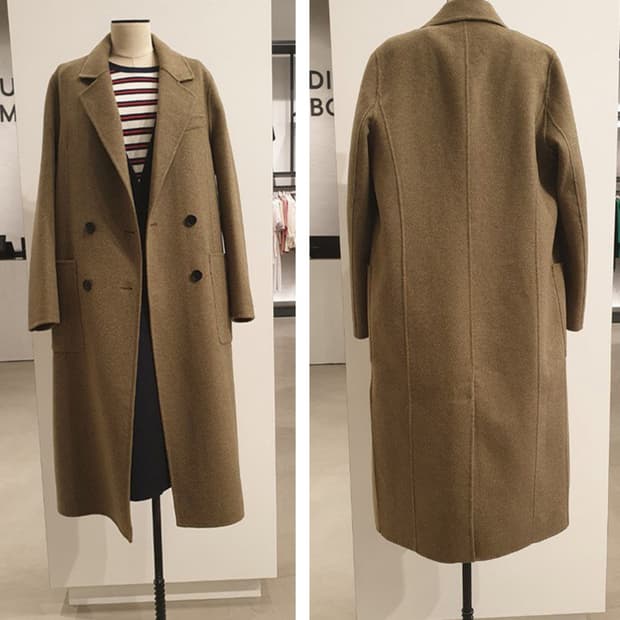 [Studio Tomboy]스튜디오톰보이 테일러드카라 코트(카키베이지)