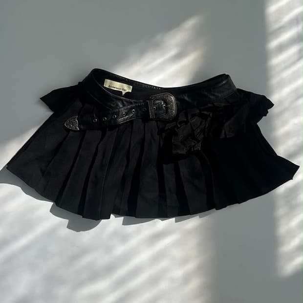 앤더슨 벨 플리츠 벨트 더블 스커트