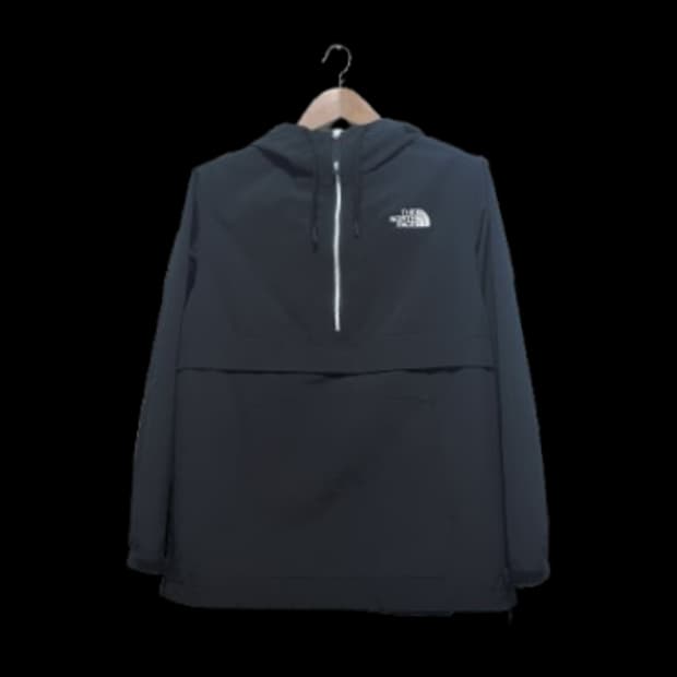 남성M 노스페이스 블랙 검정 우븐 아노락 바람막이 트레이닝복 고프코어